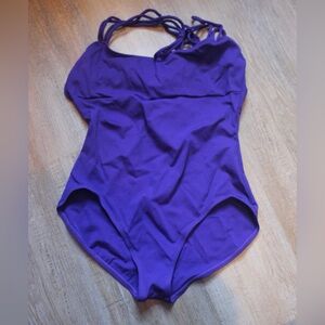 Capezio Purple Dance Leotard with Cross-Back Design
